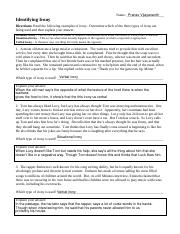 Pranav Vijayananth - irony-worksheet.pdf - Pranav Vijayananth Name ...