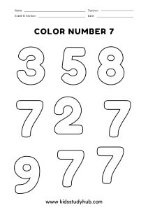 Number Recognition Worksheets