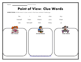 identifying point of view worksheet