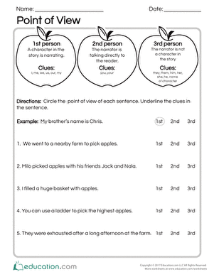 Point of View Practice | Worksheet 