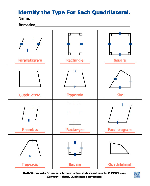 Quadrilaterals &  Polygons