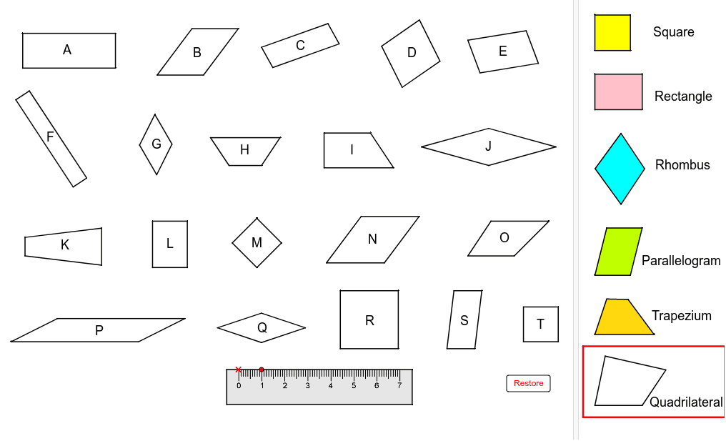 Identify quadrilaterals - GeoGebra