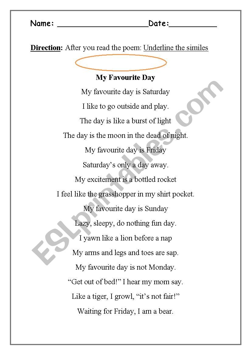 identifying simile and metaphor worksheet