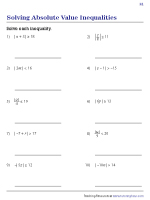 identifying solutions to equations and inequalities worksheet