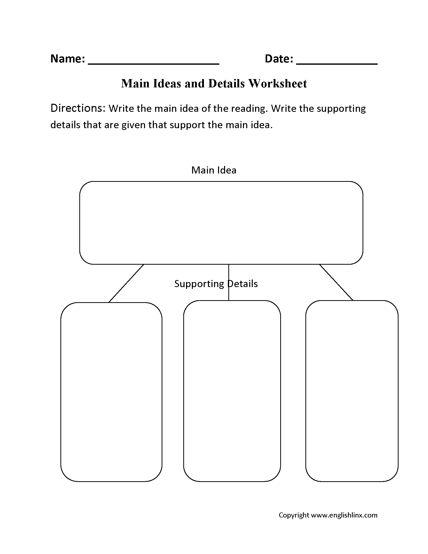 worksheets library | Main Ideas Worksheets