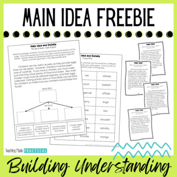 identifying the main idea worksheet
