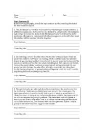 Identifying Topic Sentence - ESL worksheet by lazymi