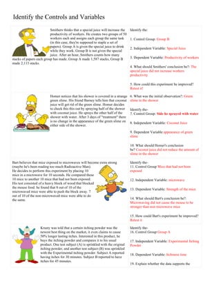 Bart Simpson Controls And Variables With Answers | PDF