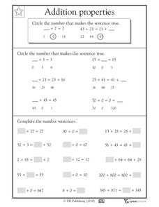 identity property worksheet