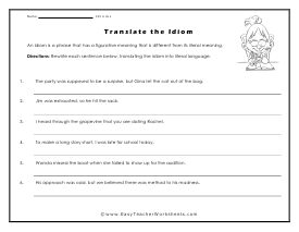 Idiom Worksheets