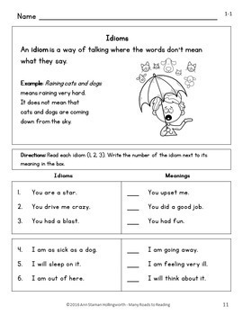 Idiom Worksheets