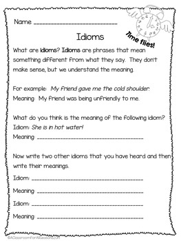 Idioms worksheets | Worsheets library