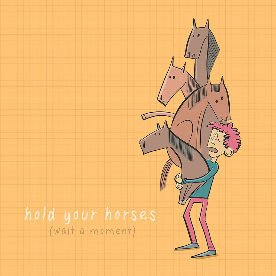Funny Literal Illustrations Of English Idioms And Their Meanings ...