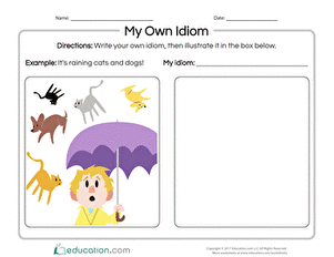My Own Idiom | Worksheet 