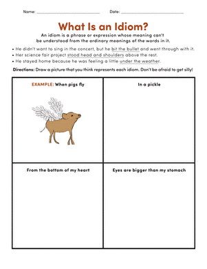 What is an Idiom? | Worksheet 