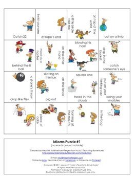 idioms worksheet pdf