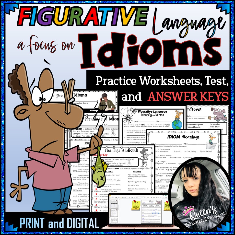 Figurative Language IDIOMS Activity Worksheets Made By Teachers