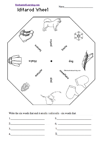 Iditarod Wheel - Bottom: Printable Worksheet - EnchantedLearning.com