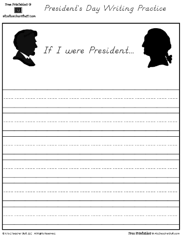 If I were the president, I would... - Free Printable K-2 Writing ...