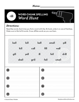 Bill (-ill word family) | Printable Mini-Books