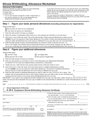 illinois withholding allowance worksheet