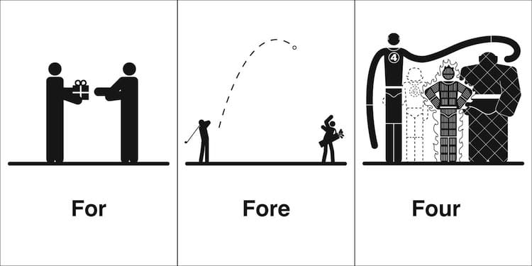 illustrations of homophones