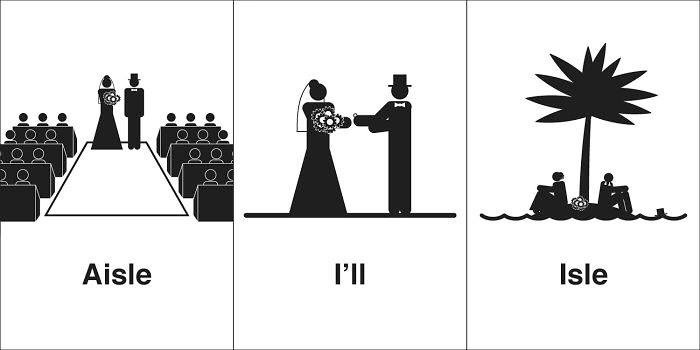 illustrations of homophones