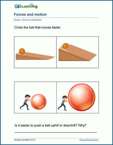 Forces and Motion Worksheet | Worsheets library