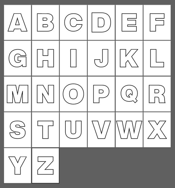 Buy Printable Uppercase Letters Printable Alphabet 26 Pages 