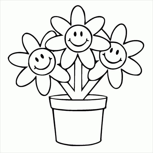 images of printable flower pots