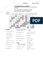 19 HON HW 32 Complex Number Crossword | PDF | Games Of Mental ...