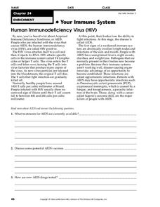 Aids Immune System Lesson Plans &  Worksheets Reviewed by Teachers