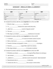 Imperfect Lesson Plans &  Worksheets | Lesson Planet