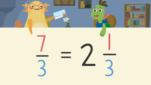 improper fractions to mixed numbers