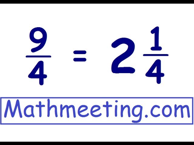 improper fractions to mixed numbers