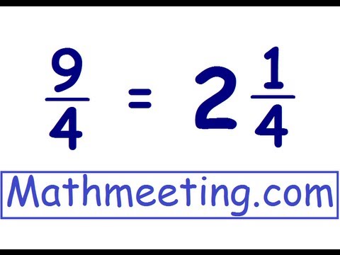 improper fractions to mixed numbers