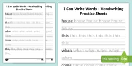 Handwriting Practice Worksheets | Beyond Twinkl - Twinkl