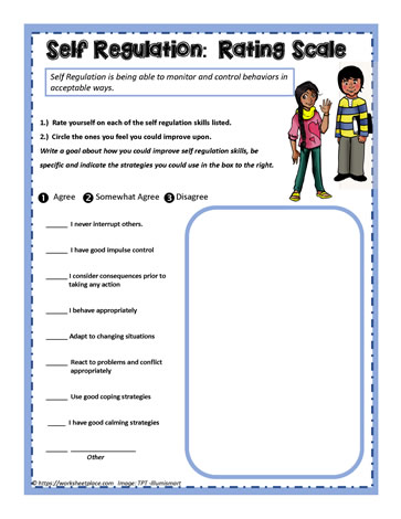 impulse control worksheet for kids