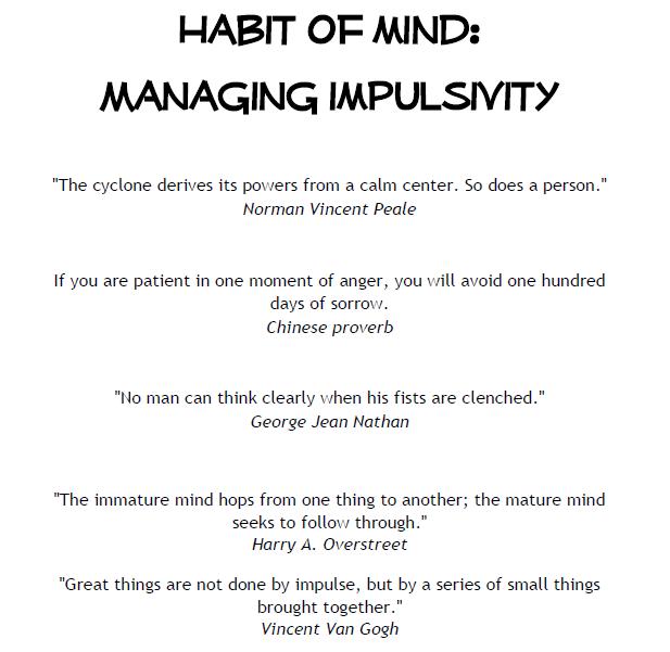 ASPIRE: Managing Impulsivity