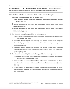 in text citations worksheet answers