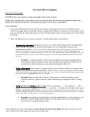 in text citations worksheet answers