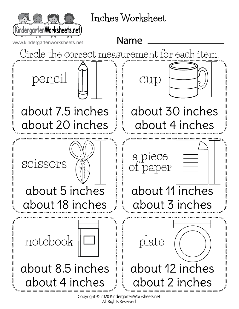 Inches Worksheet - Free Printable, Digital, &  PDF