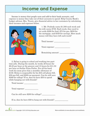 income and expense worksheet