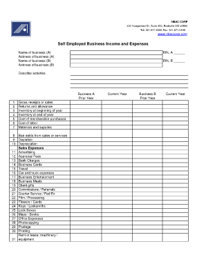 income and expense worksheet