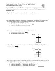 Free incomplete dominance and codominance worksheet Download Free Free incomplete dominance and codominance worksheet Download Free