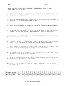 independent events worksheet answers