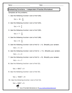 independent practice math worksheet answers