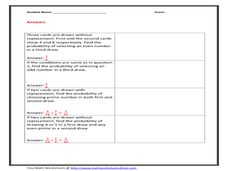 independent vs dependent probability worksheet
