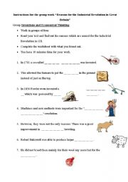 industrial revolution worksheet