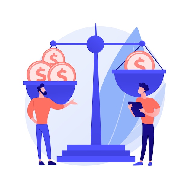Free Vector | Income inequality abstract concept